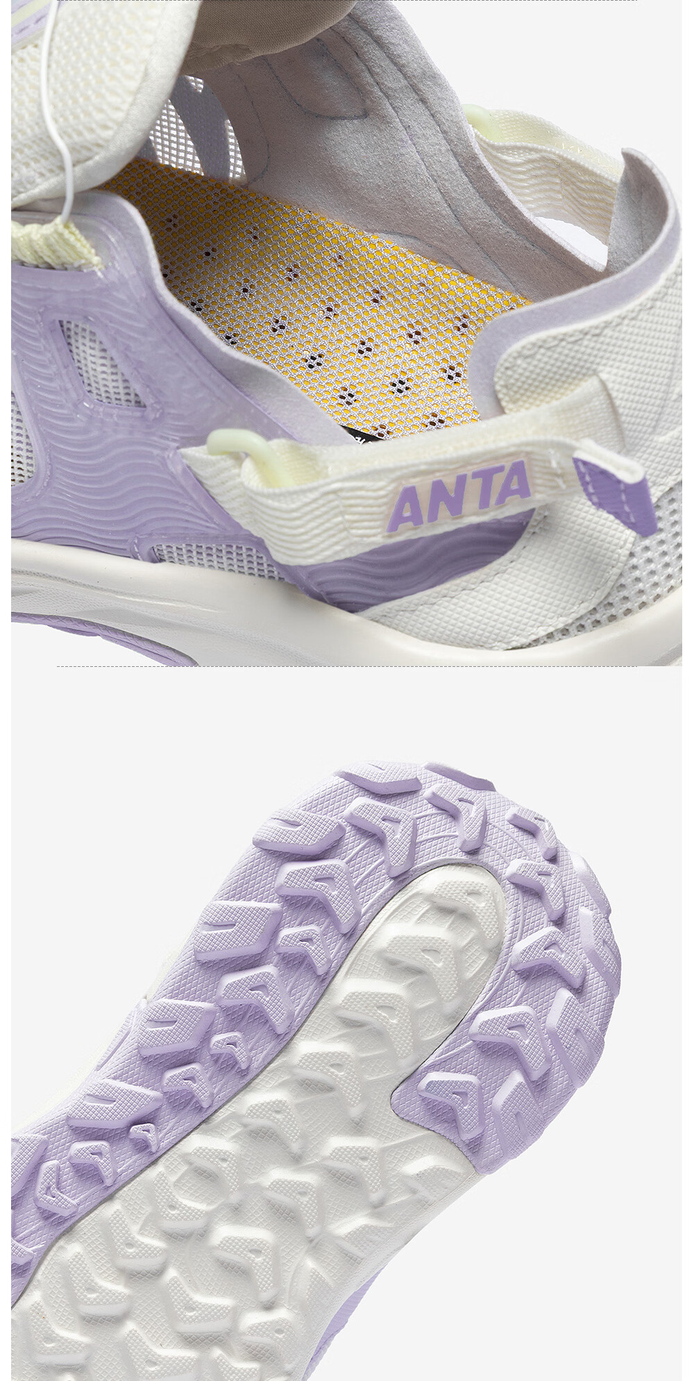 Anta Kids Sports Sandals Boys Big Kids 2026 Summer Breathable Lightweight Water Shoes PRO Beach Sandals A12626908 35